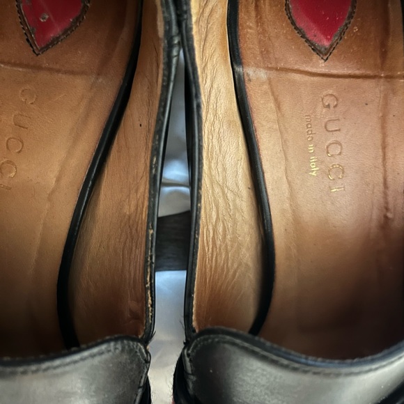 Gucci Leather Mid-heel Loafer (w Pearl Detailing) - Picture 3 of 8